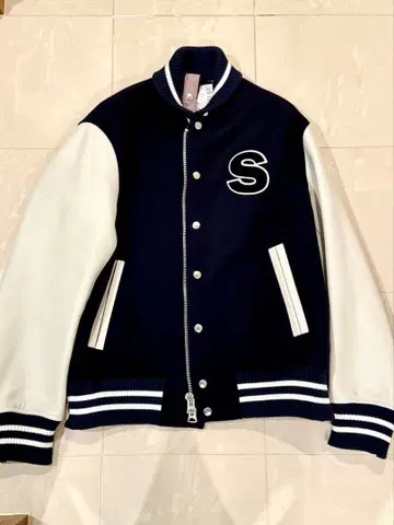 sacai 사카이 INTERSTELLAR 가죽 절개 스타디움 자켓