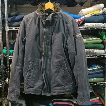 아바크롬비&피치 퍼 보아 장식 밀리터리 자켓