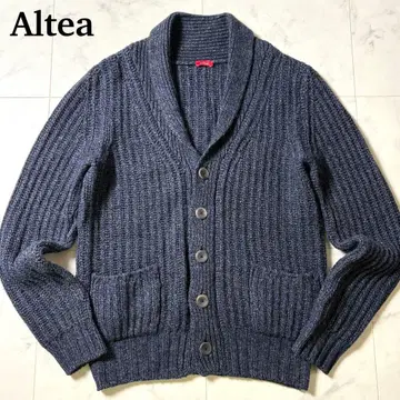 altea 숄카라 니트 가디건 자켓 네이비