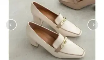 RANDA 우천 겸용 골드 부품 로퍼 신발 화이트