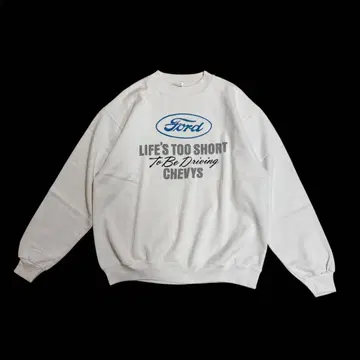 80s USA산 HANES FORD 맨투맨 빈티지 화이트