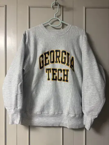 챔피온 리버스 위브 칼리지 로고 그레이 구제 의류 90s