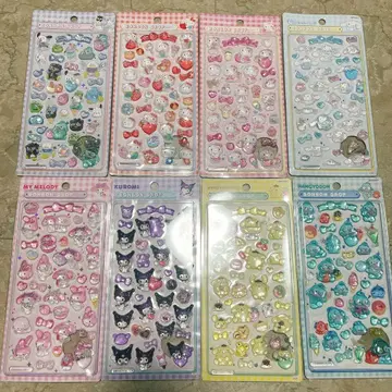 산리오 본봉 드롭 씰 8장 세트