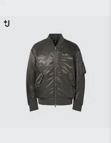 UNIQLO +J 하이브리드 다운 MA-1 블루종 그레이 M