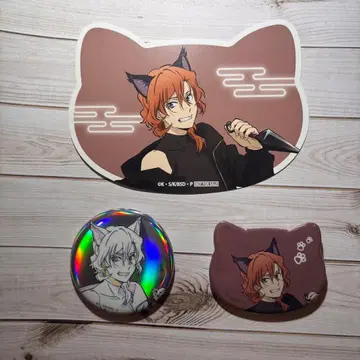 문호 스트레이독스 나카하라 츄야 난자타운 캔뱃지 특전 카드