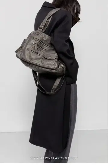 dirty six 2way/3way 라지 바디백 [카키]