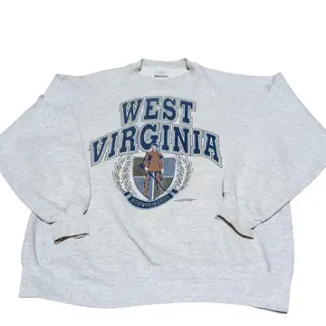 90s 빈티지 WEST VIRGINIA 그레이 트레이너