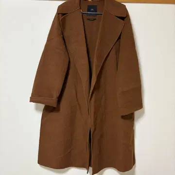 ZARA 브라운 울 혼방 롱 코트