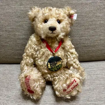 초레어! 슈타이프 하이델베르크 테디베어 메달 포함 봉제 인형 화이트 택