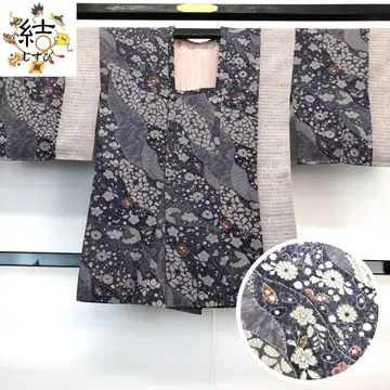 MK-1159 도행 코트 꽃무늬 크레이프 원단 시침질 용 실 용담색