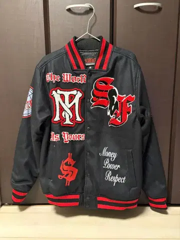 Scarface 바시티 자켓 M 사이즈 블랙/레드