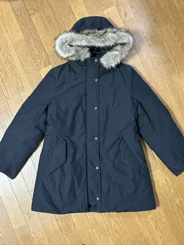 유니클로 UNIQLO 논퀼트 다운 숏코트 XL 블랙