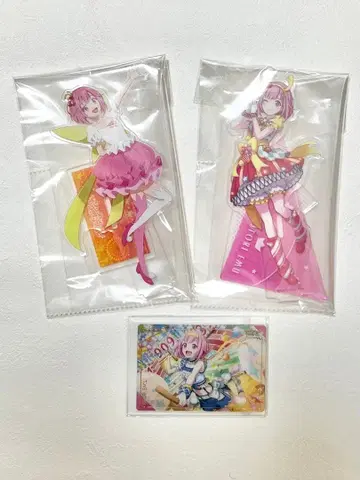 컬러풀 팔레트 호우 에무 아크릴 스탠드 세트와 카드