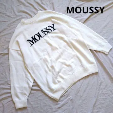 [ MOUSSY ] 마우지 로고 니트 스웨터 풀오버 빅 사이즈
