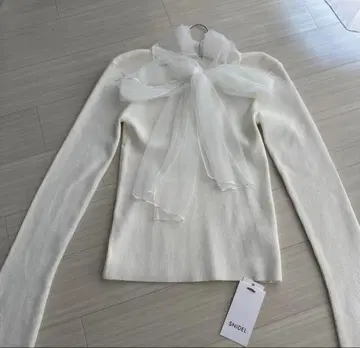 snidel 뉴앙스 리본 니트 풀오버