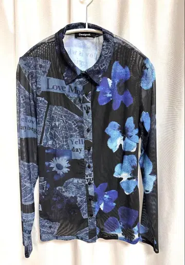 Desigual 메쉬 긴팔 셔츠 L