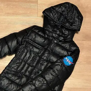 다운 코트 S 사이즈 블랙 NASA 와펜