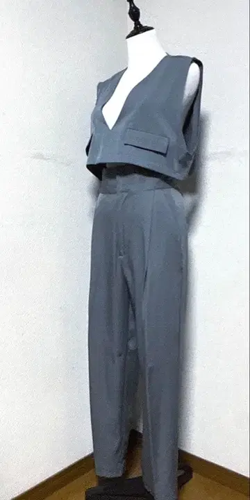 CFT. 숏 베스트 + 팬츠 세트 블루 그레이