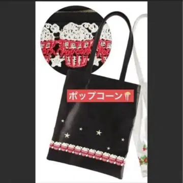 친자와 레이스 팝콘 글리터 잡화 미니 토트백 완판 블랙 블랙