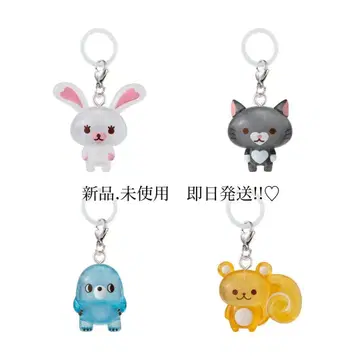 토끼 모피 메지루시 액세서리 4종 세트