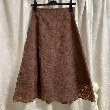 윌 셀렉션 플레어 스커트 레이스 스커트