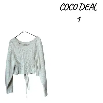 COCO DEAL 케이블 니트 크롭 스웨터