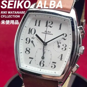 미사용 SEIKO ALBA RIKI WATANABE 크로노그래프 쿼츠