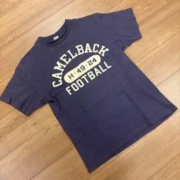 WAREHOUSE 네이비 칼리지 로고 T셔츠 size'M'