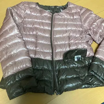 다운 자켓 리버서블 핑크와 브라운 M~L