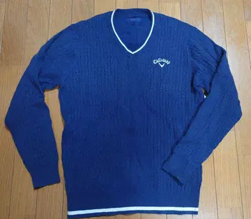 캘러웨이 네이비 V넥 스웨터