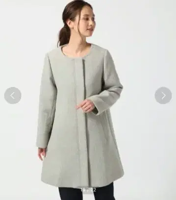 GLOBAL WORK 2WAY 멜톤 코트 그레이