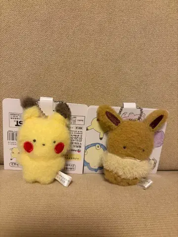 포근포근 손바닥 마스코트 피카츄 이브이 세트