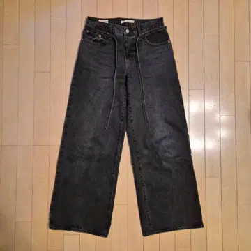 [ Levi's ] XL STRAIGHT 블랙 와이드 레그 데님 26인치