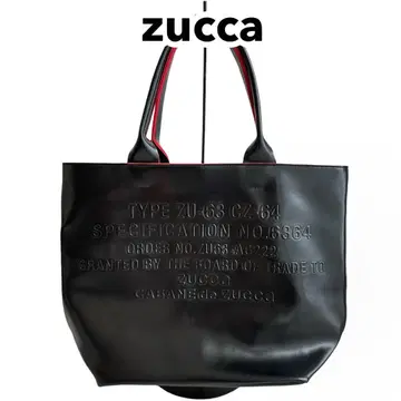 새상품급 zucca 엠보싱 로고백 토트백 블랙 x 핑크 A4 대용량