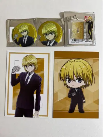 HUNTER x HUNTER 크라피카 아크릴 스탠드 & 캔뱃지 등 5점