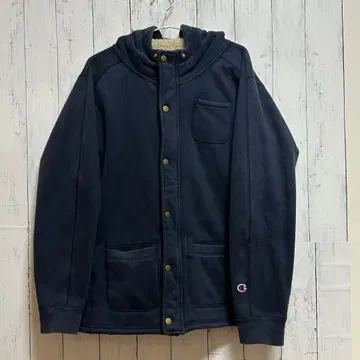 챔피온 CHAMPION 자켓 보아 안감 후드 XL 네이비 더블 지퍼