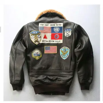 천연 가죽 자켓 MA1 매버릭 플라이트
