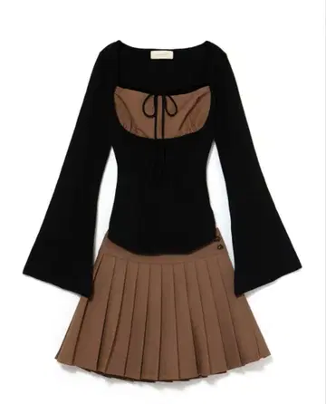 andmary Gisele knit set up brown M