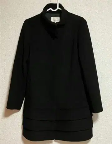 울 캐시미어 블랙 코트 38