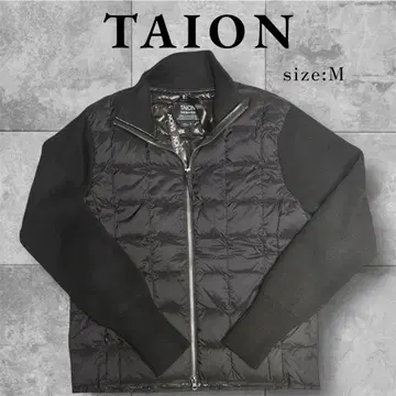 [ 새상품급 ] TAION 타이온 다운 가디건 M 블랙 리브 소매