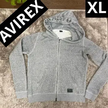 세일 AVIREX 후드 부착 후드티 XL 그레이