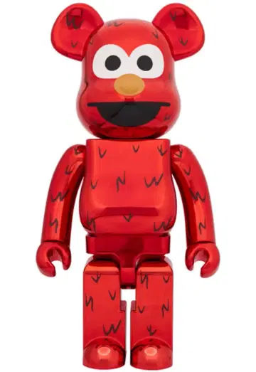 베어브릭 1000% 세서미 스트릿 엘모 CHROME Ver.