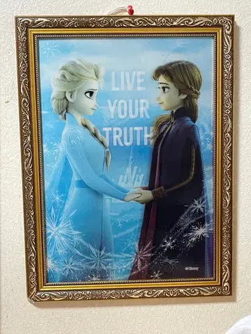 DISNEY 안나와 엘사 3D 포스터 프레임
