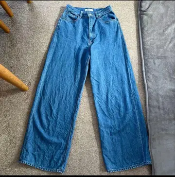 MOUSSY 린넨 혼방 와이드 데님 팬츠 26