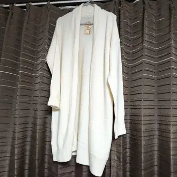 택 포함 새상품 무인양품 야크 혼방 부클 긴팔 롱 가디건