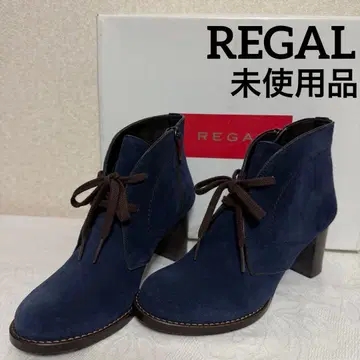 미사용 새상품 리갈 레이스업 부티 스웨이드 22.5cm 파랑