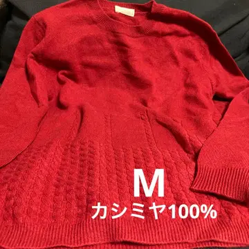 캐시미어 100% 스웨터 빨간색 M 사이즈 새상품급