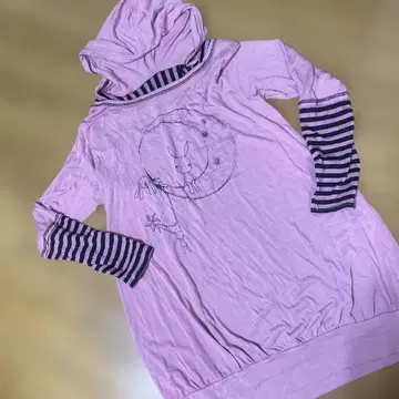 ALGONQUINS 후드 부착 핑크 튜닉