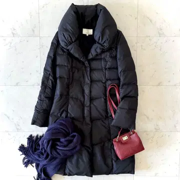 새상품급 M's 셀렉 블랙 롱 기장 다운 블랙 36 S 상당 숄카라