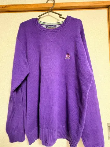 TOMMY HILFIGER 퍼플 니트 스웨터 XL